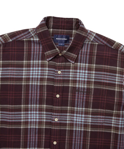 thisisneverthat（ディスイズネバーザット）の「Flannel Check Shirt（シャツ/ブラウス・メンズ・バーガンディー/ピンク/セージグリーン・L/M/S/XL）」の7枚目の写真