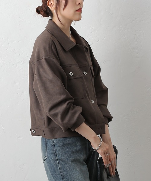 COLONY 2139（コロニートゥーワンスリーナイン）の「スエードポンチGジャン（その他アウター・レディース・ブラウン/キャメル/チャコールグレー・FREE）」の16枚目の写真