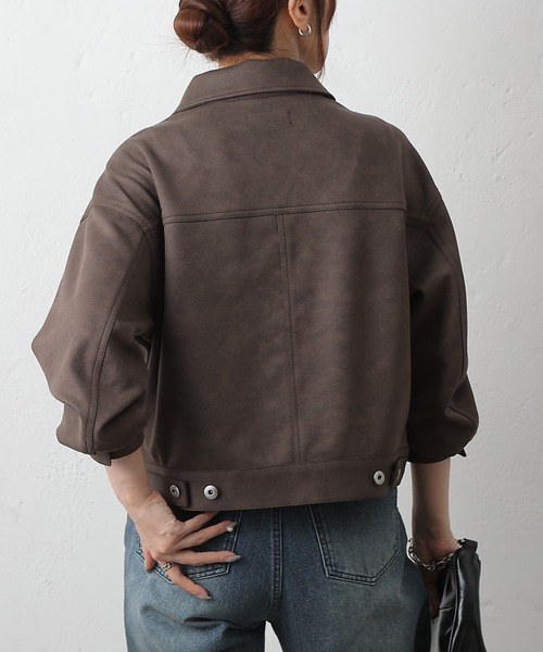 COLONY 2139（コロニートゥーワンスリーナイン）の「スエードポンチGジャン（その他アウター・レディース・ブラウン/キャメル/チャコールグレー・FREE）」の15枚目の写真