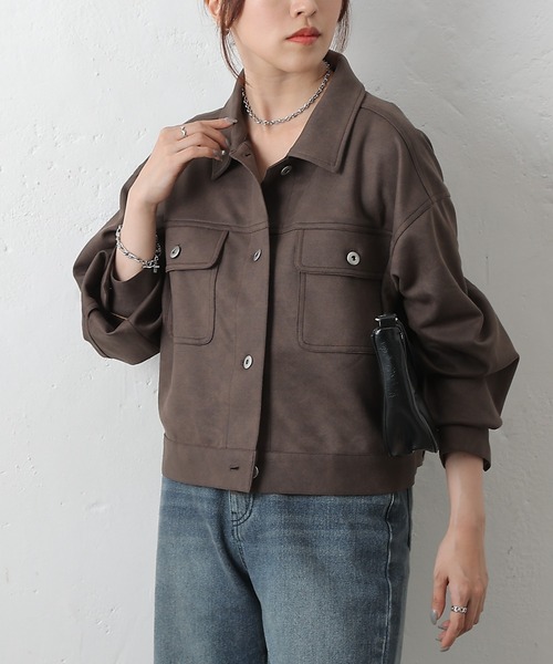 COLONY 2139（コロニートゥーワンスリーナイン）の「スエードポンチGジャン（その他アウター・レディース・ブラウン/キャメル/チャコールグレー・FREE）」の14枚目の写真