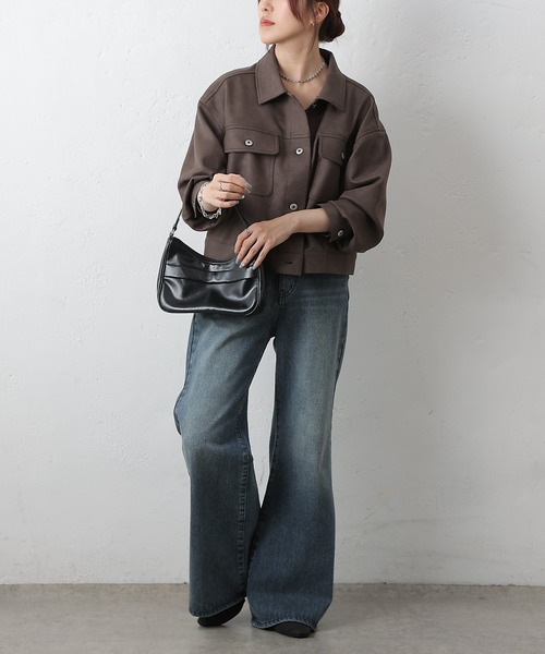 COLONY 2139（コロニートゥーワンスリーナイン）の「スエードポンチGジャン（その他アウター・レディース・ブラウン/キャメル/チャコールグレー・FREE）」の17枚目の写真