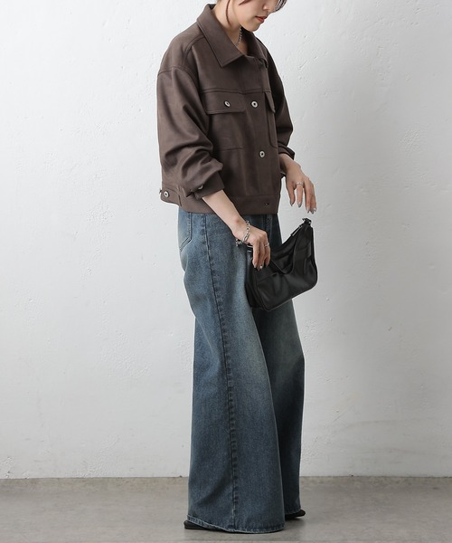 COLONY 2139（コロニートゥーワンスリーナイン）の「スエードポンチGジャン（その他アウター・レディース・ブラウン/キャメル/チャコールグレー・FREE）」の20枚目の写真