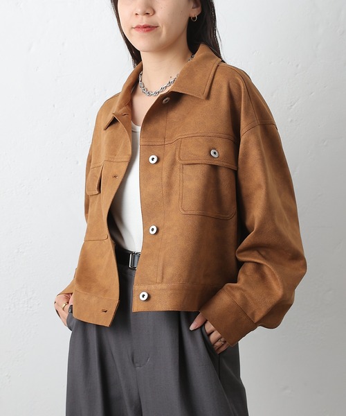 COLONY 2139（コロニートゥーワンスリーナイン）の「スエードポンチGジャン（その他アウター・レディース・ブラウン/キャメル/チャコールグレー・FREE）」の22枚目の写真