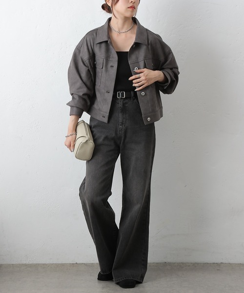 COLONY 2139（コロニートゥーワンスリーナイン）の「スエードポンチGジャン（その他アウター・レディース・ブラウン/キャメル/チャコールグレー・FREE）」の9枚目の写真