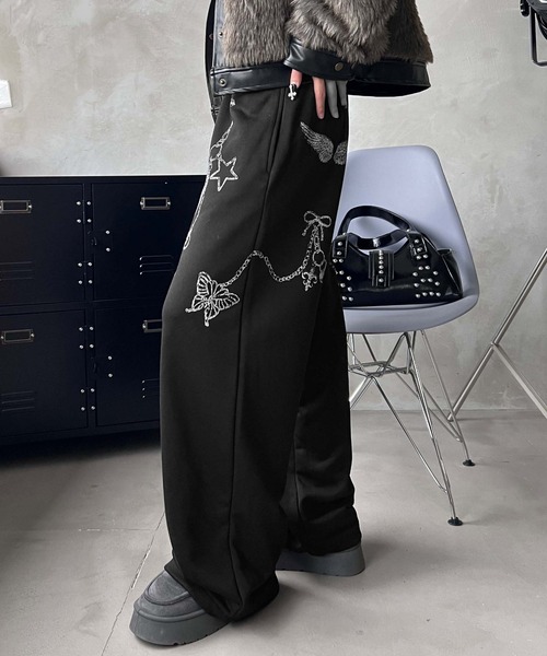 セール】チェーンプリントスウェットパンツ（スウェットパンツ