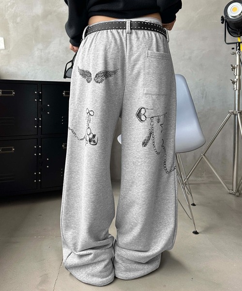 チェーンプリントスウェットパンツ（スウェットパンツ）｜sedacle girl