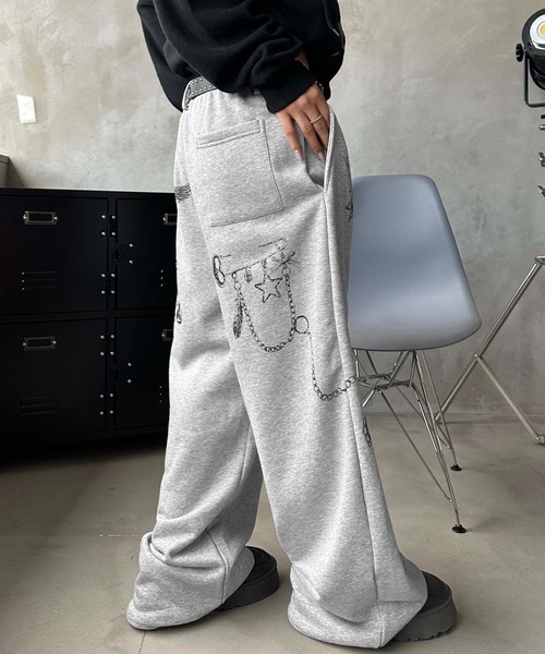 sedacle girl(セダクルガール)の「チェーンプリントスウェットパンツ(スウェットパンツ・レディース・グレー/ブラック・SMALL/MEDIUM)」の17枚目の写真