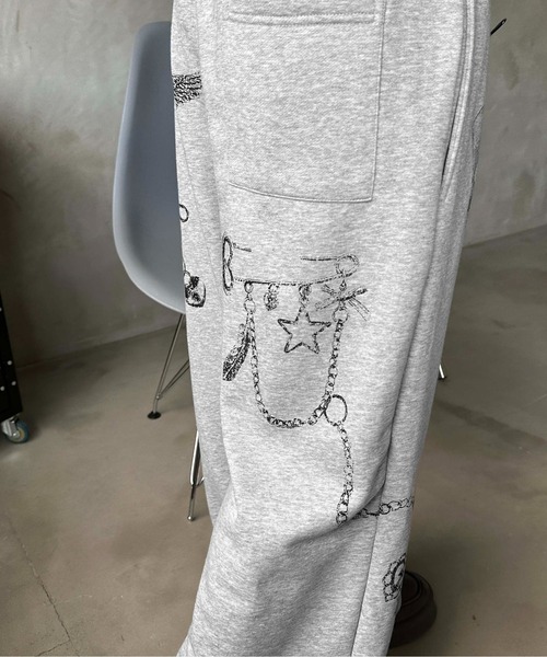 sedacle girl(セダクルガール)の「チェーンプリントスウェットパンツ(スウェットパンツ・レディース・グレー/ブラック・SMALL/MEDIUM)」の22枚目の写真
