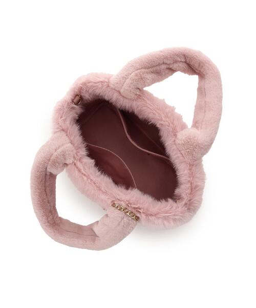 Samantha Thavasa Petit Choice（サマンサタバサ　プチチョイス）の「キルティングファーバッグ（ショルダーバッグ・レディース・ピンク/モカ/オフホワイト・FREE）」の15枚目の写真