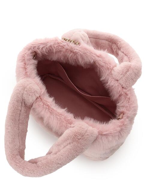 Samantha Thavasa Petit Choice（サマンサタバサ　プチチョイス）の「キルティングファーバッグ（ショルダーバッグ・レディース・ピンク/モカ/オフホワイト・FREE）」の17枚目の写真