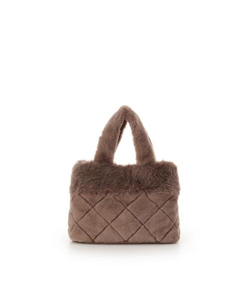 Samantha Thavasa Petit Choice（サマンサタバサ　プチチョイス）の「キルティングファーバッグ（ショルダーバッグ・レディース・ピンク/モカ/オフホワイト・FREE）」の20枚目の写真