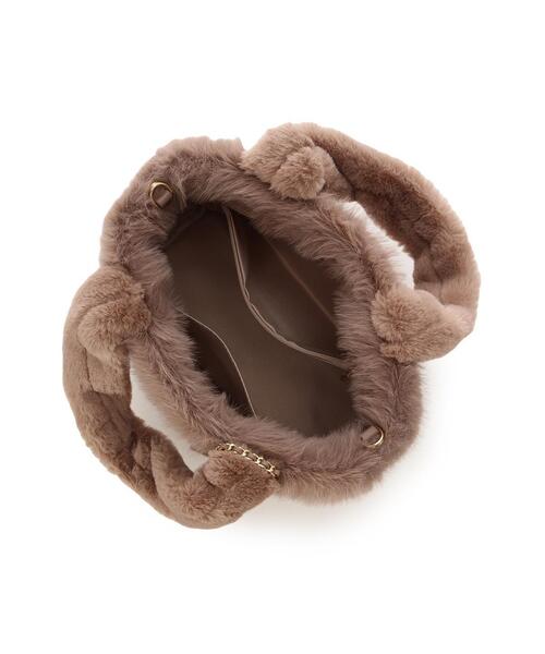 Samantha Thavasa Petit Choice（サマンサタバサ　プチチョイス）の「キルティングファーバッグ（ショルダーバッグ・レディース・ピンク/モカ/オフホワイト・FREE）」の21枚目の写真