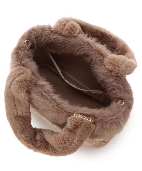 Samantha Thavasa Petit Choice（サマンサタバサ　プチチョイス）の「キルティングファーバッグ（ショルダーバッグ・レディース・ピンク/モカ/オフホワイト・FREE）」の22枚目の写真