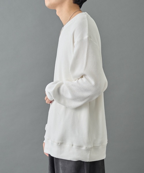 COLONY 2139（コロニートゥーワンスリーナイン）の「ワッフルクルーネック（Tシャツ/カットソー・メンズ・ホワイト/ブラック/チャコールグレー・MEDIUM/LARGE）」の4枚目の写真