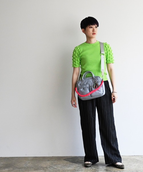 Magine(マージン)の「cheek チーク w pocket 3way boston/ダブルポケット 3way ショルダーバッグ(ショルダーバッグ・レディース・ベージュ/グレー/カーキ/ブラック・FREE)」の2枚目の写真