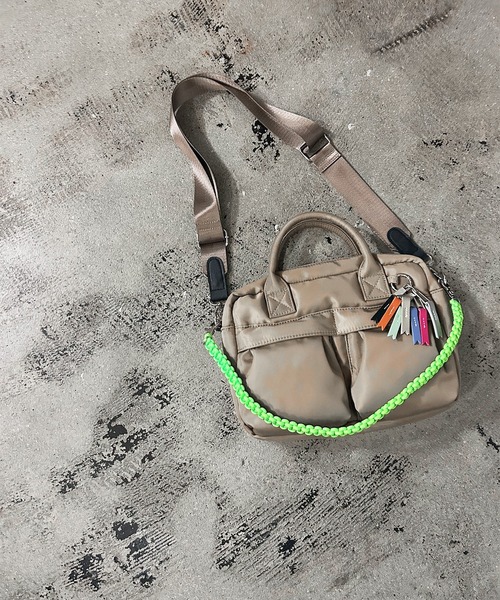 Magine(マージン)の「cheek チーク w pocket 3way boston/ダブルポケット 3way ショルダーバッグ(ショルダーバッグ・レディース・ベージュ/グレー/カーキ/ブラック・FREE)」の22枚目の写真