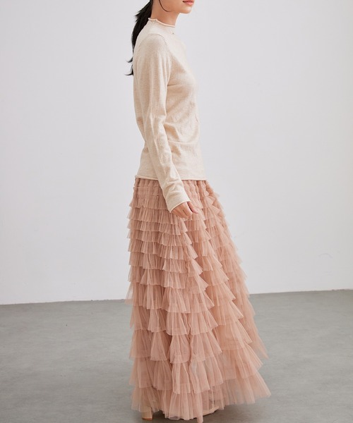 Lace Ladies(レースレディース)の「オフネック フロント チャーム ニット トップス(ニット/セーター・レディース・ブラック/アイボリー/ベージュ/チャコールグレー・FREE)」の9枚目の写真