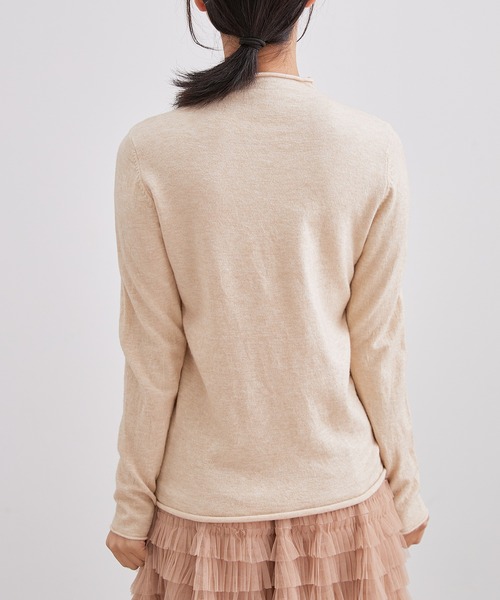 Lace Ladies(レースレディース)の「オフネック フロント チャーム ニット トップス(ニット/セーター・レディース・ブラック/アイボリー/ベージュ/チャコールグレー・FREE)」の10枚目の写真