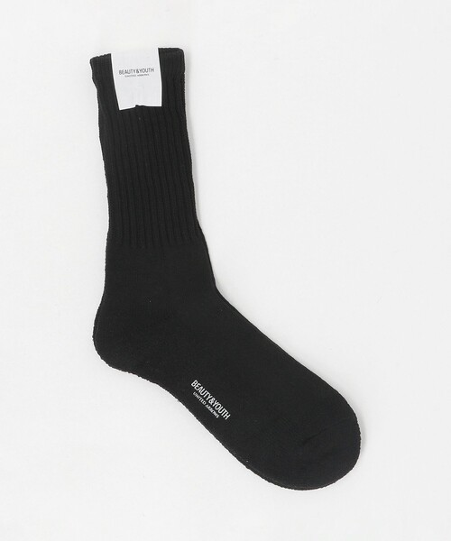 BEAUTY&YOUTH UNITED ARROWS（ビューティーアンドユースユナイテッドアローズ）の「ルーズ パイル クルー ソックス（ソックス/靴下・メンズ・ブラック/ライム/ホワイト/その他1・FREE）」の3枚目の写真