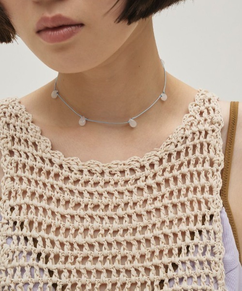 TODAYFUL(トゥデイフル)の「【TODAYFUL/トゥデイフル】Scallop Knit Tanktop/スカラップニットタンクトップ(ベスト・レディース・ブラック/レッド/キナリ・FREE)」の6枚目の写真