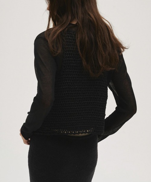 TODAYFUL(トゥデイフル)の「【TODAYFUL/トゥデイフル】Scallop Knit Tanktop/スカラップニットタンクトップ(ベスト・レディース・ブラック/レッド/キナリ・FREE)」の10枚目の写真