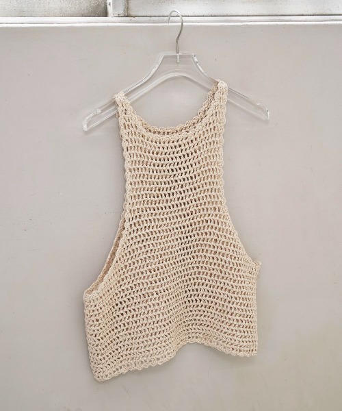 TODAYFUL(トゥデイフル)の「【TODAYFUL/トゥデイフル】Scallop Knit Tanktop/スカラップニットタンクトップ(ベスト・レディース・ブラック/レッド/キナリ・FREE)」の11枚目の写真