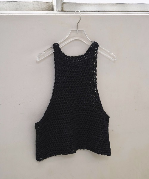 TODAYFUL(トゥデイフル)の「【TODAYFUL/トゥデイフル】Scallop Knit Tanktop/スカラップニットタンクトップ(ベスト・レディース・ブラック/レッド/キナリ・FREE)」の5枚目の写真