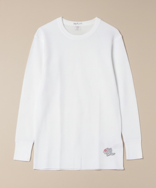 JACKSON MATISSE(ジャクソンマティス)の「【JACKSON MATISSE/ジャクソンマティス】JEMORGAN × JM LONG JOHNS/サーマルロンT(Tシャツ/カットソー・メンズ・ホワイト/ネイビー・MEDIUM)」の1枚目の写真