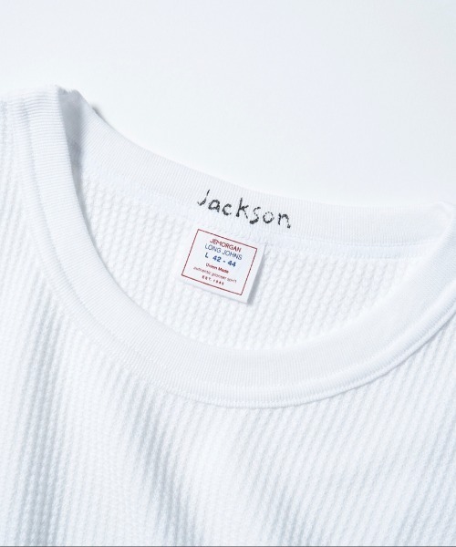 JACKSON MATISSE(ジャクソンマティス)の「【JACKSON MATISSE/ジャクソンマティス】JEMORGAN × JM LONG JOHNS/サーマルロンT(Tシャツ/カットソー・メンズ・ホワイト/ネイビー・MEDIUM)」の6枚目の写真