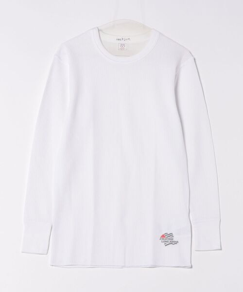 JACKSON MATISSE(ジャクソンマティス)の「【JACKSON MATISSE/ジャクソンマティス】JEMORGAN × JM LONG JOHNS/サーマルロンT(Tシャツ/カットソー・メンズ・ホワイト/ネイビー・MEDIUM)」の4枚目の写真