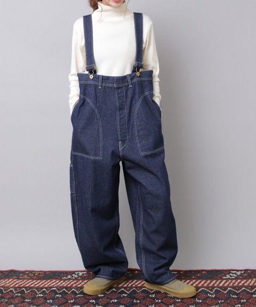 URCH RNA（アーチ アールエヌエー）の「O0747 カルゼデニムのサスペンダーパンツ（サロペット/オーバーオール・レディース・ワンウォッシュ/ブラック・FREE）」の8枚目の写真