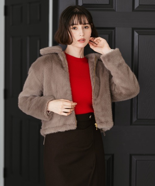 31 Sons de mode（トランテアン　ソン　ドゥ　モード）の「2025秋冬新作 袖フリルボトルネックニット（ニット/セーター・レディース・ブラック/オフホワイト/レッド/ブルー・ﾌﾘ-）」の11枚目の写真