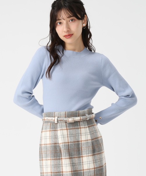 31 Sons de mode（トランテアン　ソン　ドゥ　モード）の「2025秋冬新作 袖フリルボトルネックニット（ニット/セーター・レディース・ブラック/オフホワイト/レッド/ブルー・ﾌﾘ-）」の18枚目の写真