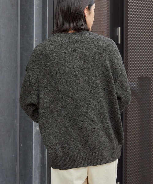 チャコール のん様 帯電防止/ウォッシャブル/アンチピリング> ミックスヤーン オーバー