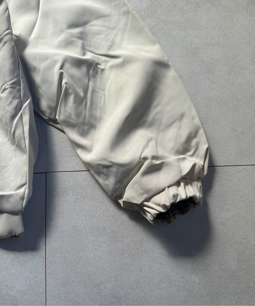 VIBGYOR(ヴィブジョー)の「リバーシブルチェック柄 ビッグシルエットブルゾン/韓国ストリートファッション ユニセックス 秋冬(CZ)(その他アウター・レディース・ブラウン・L/M)」の16枚目の写真