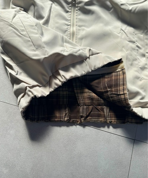 VIBGYOR(ヴィブジョー)の「リバーシブルチェック柄 ビッグシルエットブルゾン/韓国ストリートファッション ユニセックス 秋冬(CZ)(その他アウター・レディース・ブラウン・L/M)」の18枚目の写真