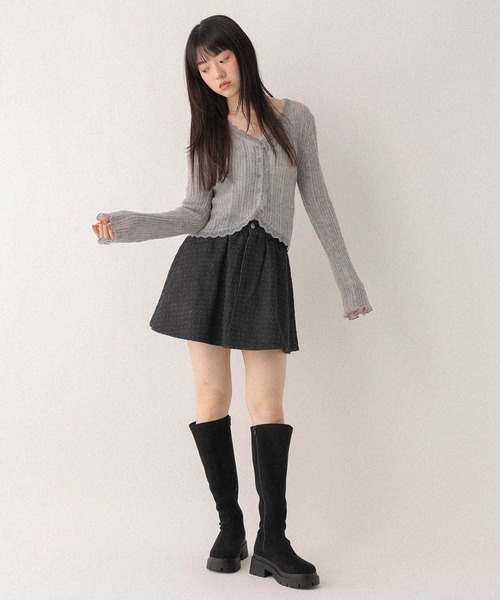 Heather(ヘザー)の「デニムサーキュラーミニスカート 605798(デニムスカート・レディース・ブラック/グレー・S/M)」の9枚目の写真