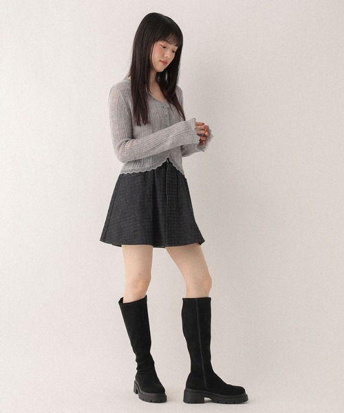 Heather(ヘザー)の「デニムサーキュラーミニスカート 605798(デニムスカート・レディース・ブラック/グレー・S/M)」の10枚目の写真
