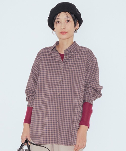 studio CLIP（スタディオクリップ）の「ミニチェックシャツ（シャツ/ブラウス・レディース・その他4/その他1/その他2/その他3・FREE）」の3枚目の写真