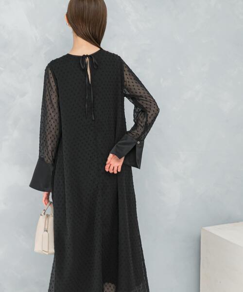 ドットジャガードストレートワンピース（ワンピース）｜URBAN RESEARCH