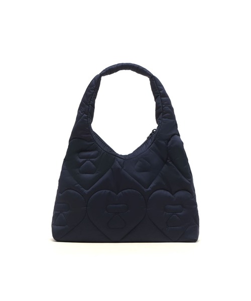 A BATHING APE（アベイシングエイプ）の「QUILTED HEART MONOGRAM SHOULDER BAG（ショルダーバッグ・レディース・ネイビー/オリーブ/アイボリー・FREE）」の15枚目の写真