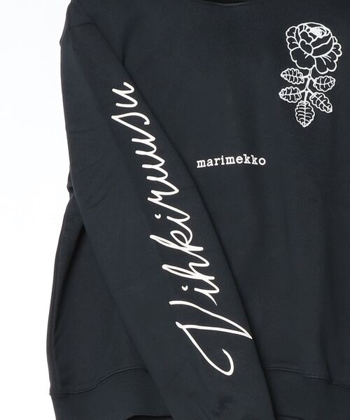marimekko（マリメッコ）の「【kioski】Peite Vihkiruusu / hoodie（パーカー・レディース・ブラック・X-SMALL/SMALL/MEDIUM）」の5枚目の写真