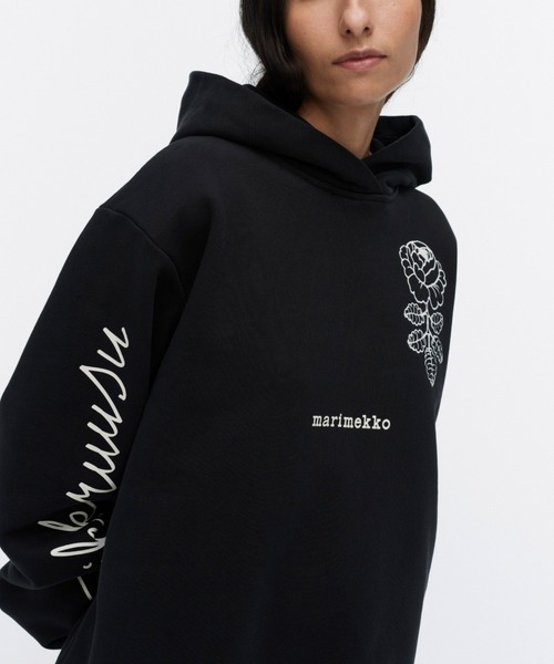 marimekko（マリメッコ）の「【kioski】Peite Vihkiruusu / hoodie（パーカー・レディース・ブラック・X-SMALL/SMALL/MEDIUM）」の4枚目の写真