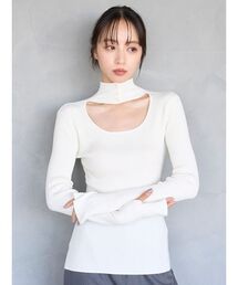 SNIDEL | 2wayハイネックプルオーバー(ニット/セーター)