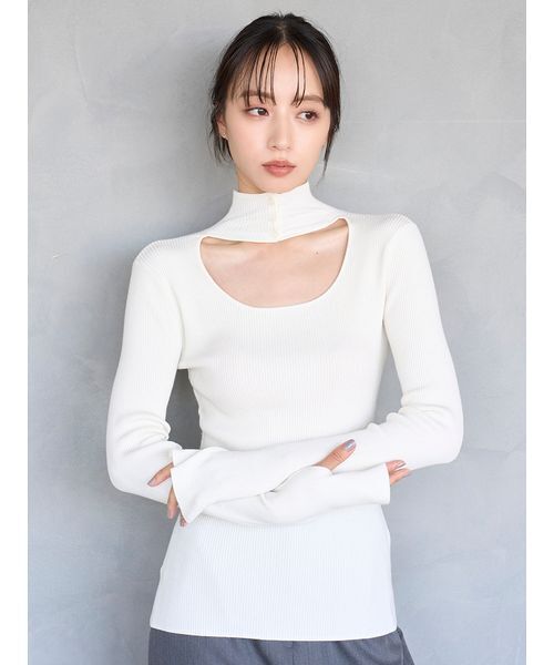 SNIDEL 新品 2wayハイネックプルオーバー セール】2wayハイネックプルオーバー（ニット/セーター）｜SNIDEL