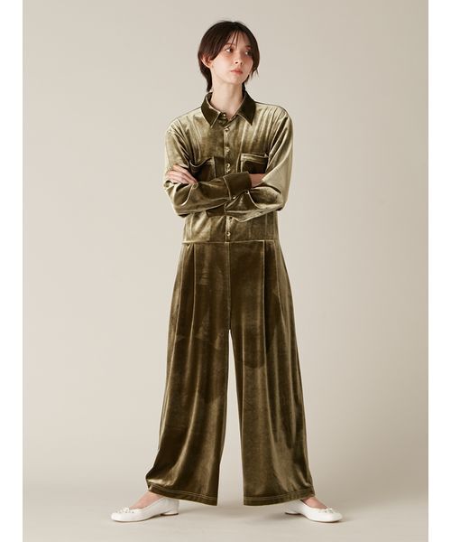 セール】ベロアジャンプスーツ（つなぎ/オールインワン）｜LILY BROWN