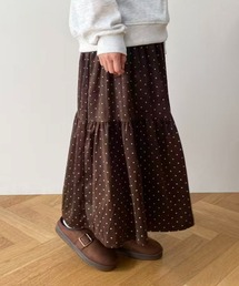 mebole（メボレ）の「ドット柄ケーキロングスカート（スカート）」
