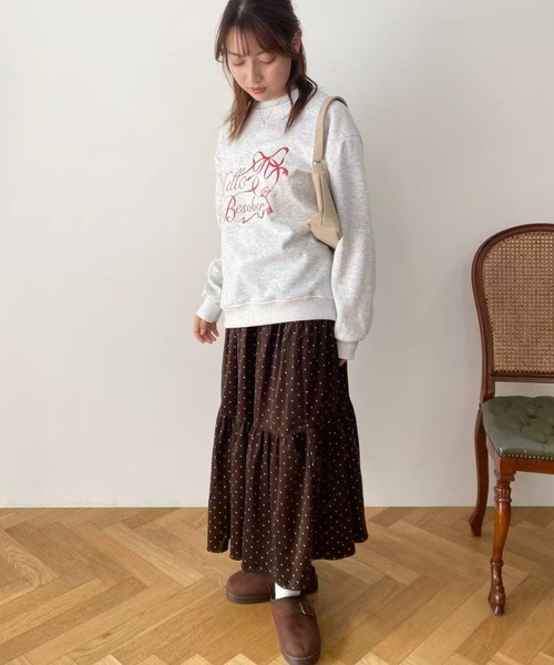 ドット柄ケーキロングスカート（スカート）｜mebole（メボレ）の