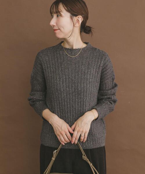 ITEMS URBANRESEARCH(アイテムズ アーバンリサーチ)の「ワイドリブラメニット(ニット/セーター・レディース・ブラウン/ピンク/グレー・FREE)」の13枚目の写真