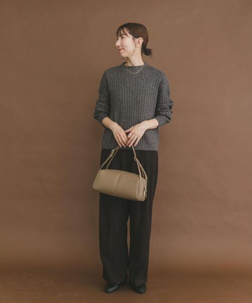 ITEMS URBANRESEARCH(アイテムズ アーバンリサーチ)の「ワイドリブラメニット(ニット/セーター・レディース・ブラウン/ピンク/グレー・FREE)」の15枚目の写真